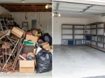 Garage cleanout before and after