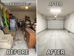 Cleanout before and after in Montclair, VA