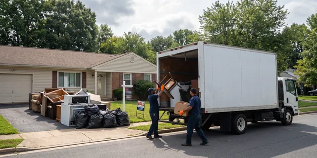 Residential junk removal at a home in Dale City, VA