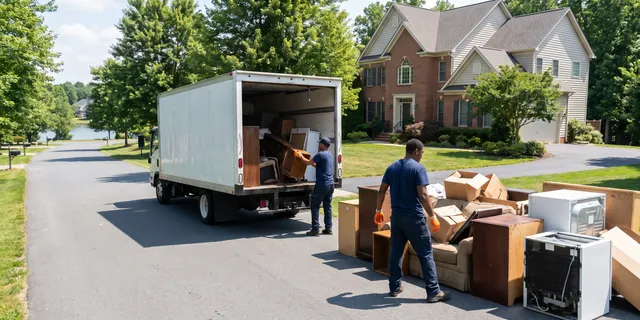 Residential junk removal at a home in Montclair, VA