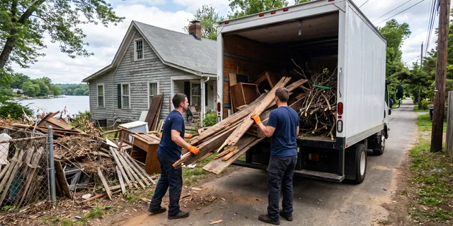 Residential junk removal at a home in Occoquan, VA